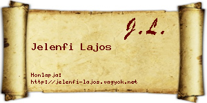 Jelenfi Lajos névjegykártya